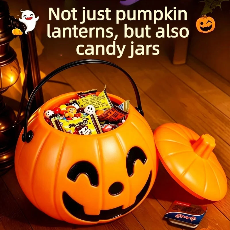 Light-Up Pumpkin Candy Bucket – Halloween Trick or Treat