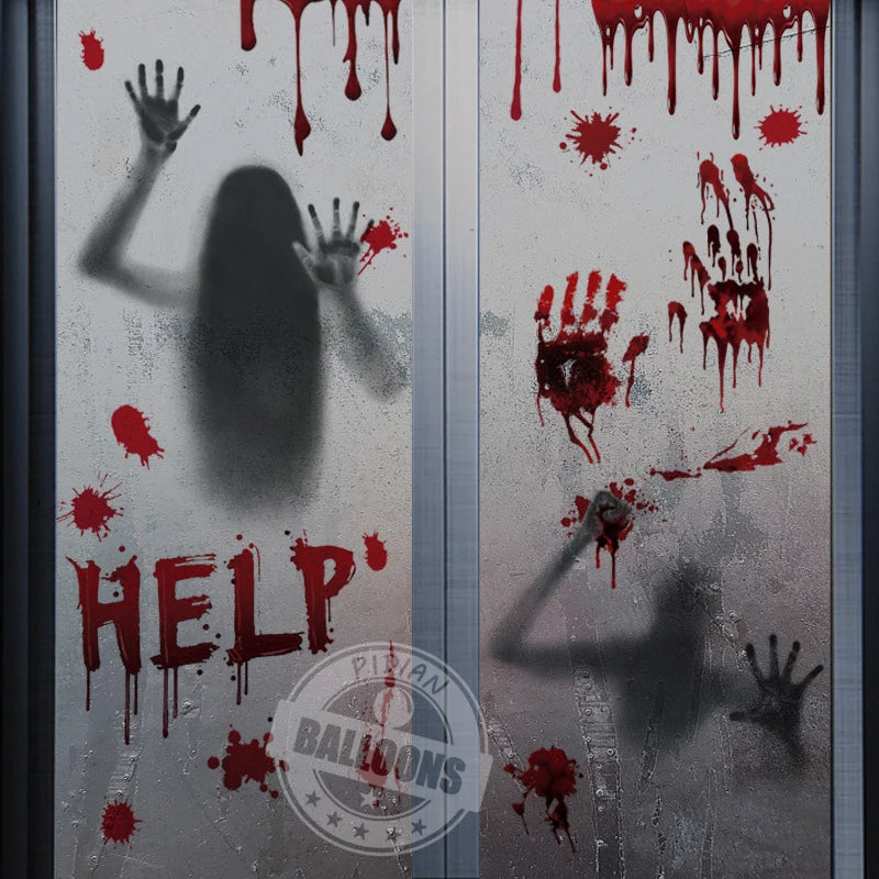 Haunted Window Horror Stickers – Halloween Decorations