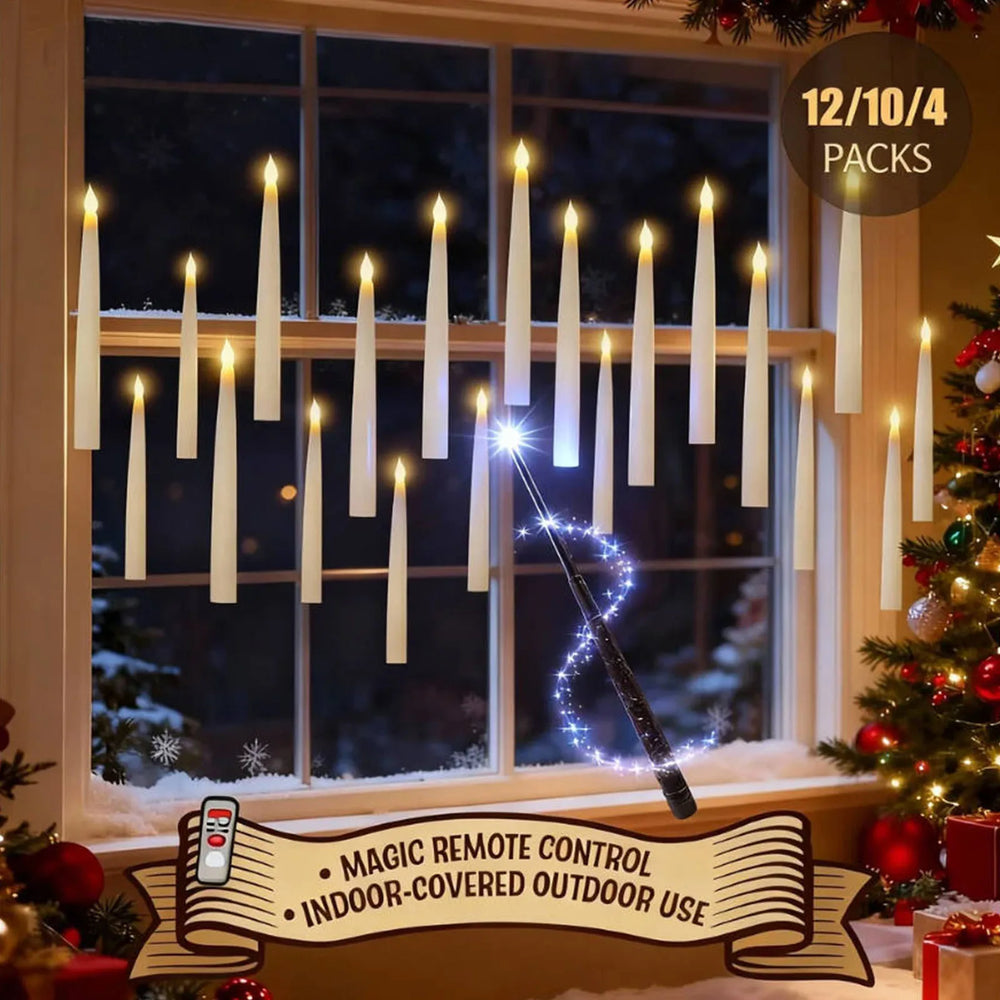 Floating Magic Candles with Wand – Halloween LED Decor